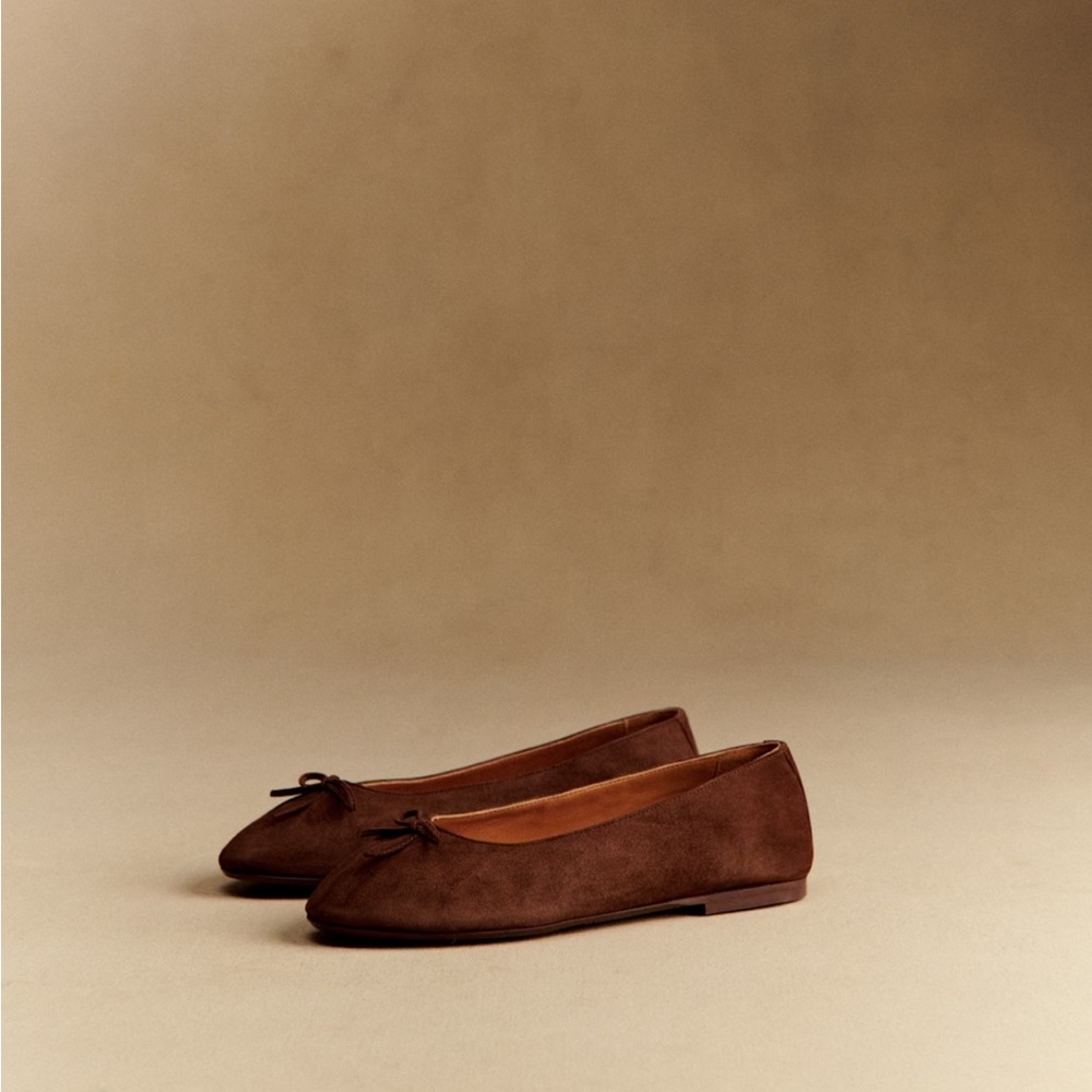 Mocha Agathe Low Ballerinas
